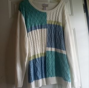 Women's Alfred Dunner Color block Sweater Size 2X